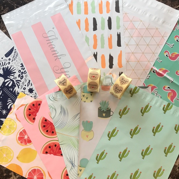 30 Assorted Polymailer & 30 Thank-you Stickers - Picture 3 of 6